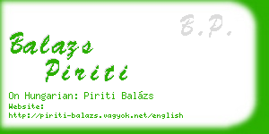 balazs piriti business card