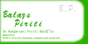 balazs piriti business card